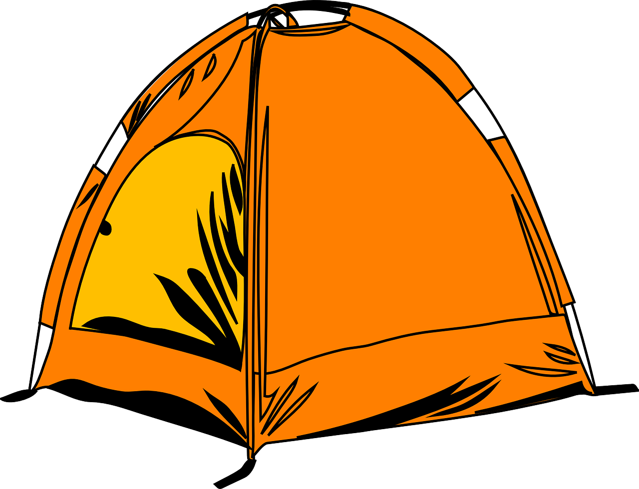 clipart tent hiking