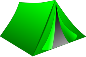 clipart tent pitched