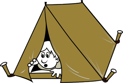 clipart tent pup tent