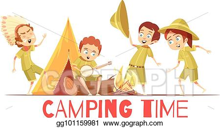clipart tent scouting activity
