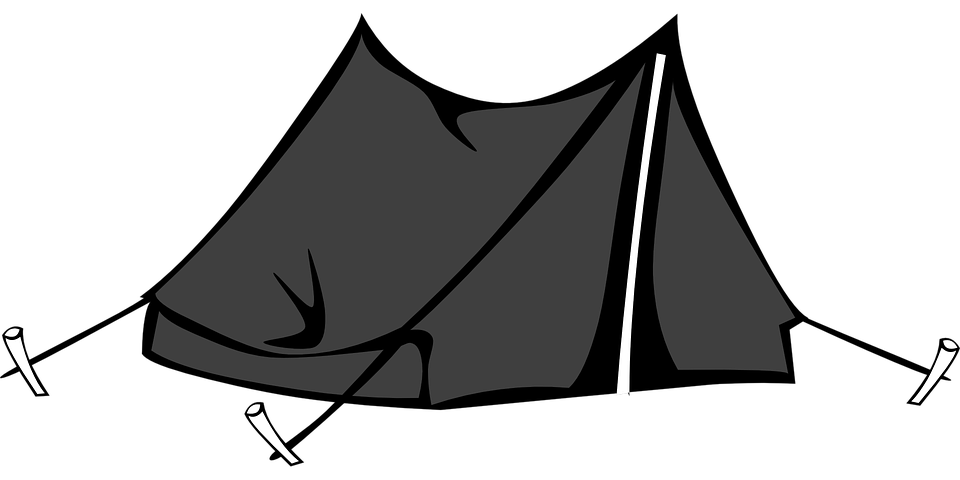 clipart tent summer camp