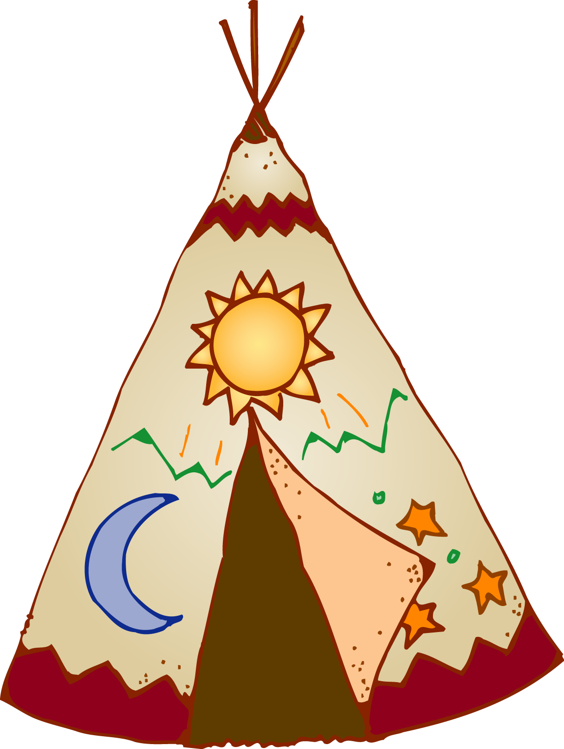 indians clipart teepee