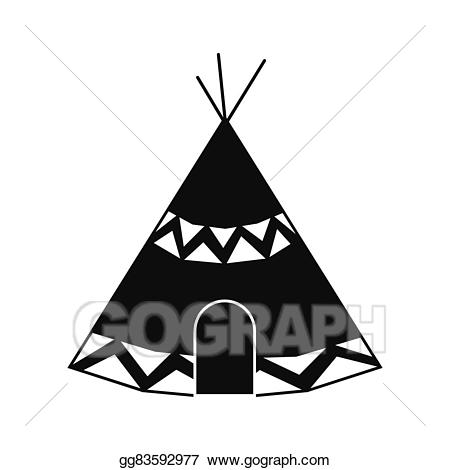 Vector art icon eps. Clipart tent tent indian