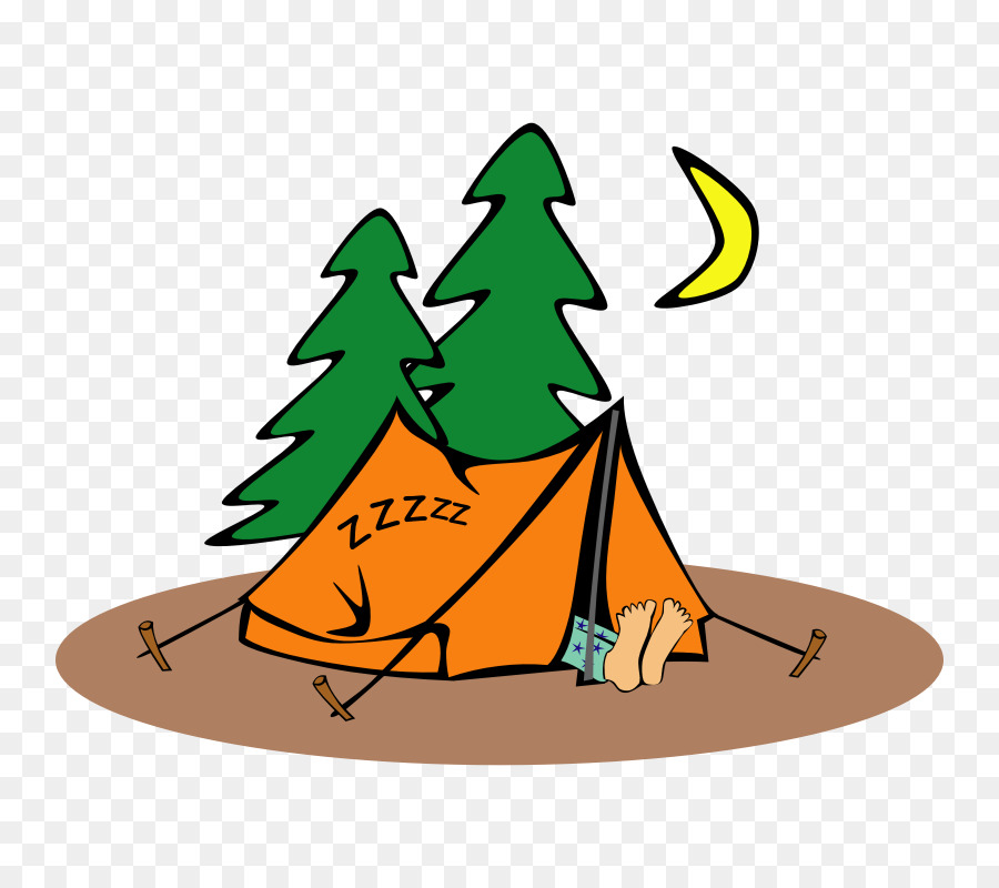clipart tent tree