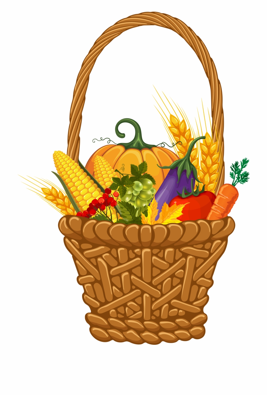 clipart thanksgiving basket