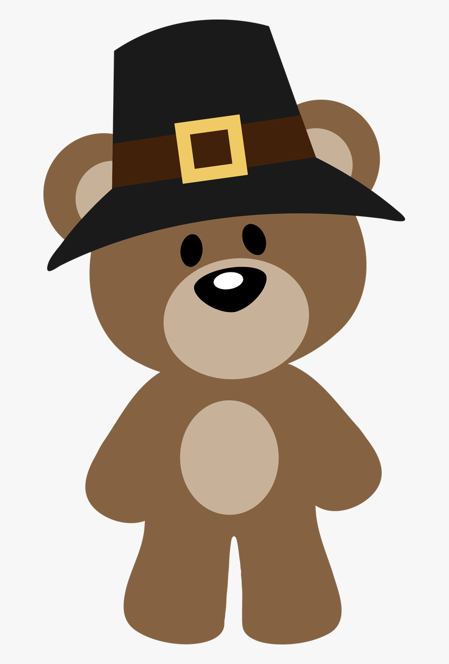 Pilgrim teddy cartoon . Clipart thanksgiving bear