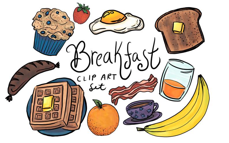 Clipart thanksgiving breakfast. Hand drawn clip art