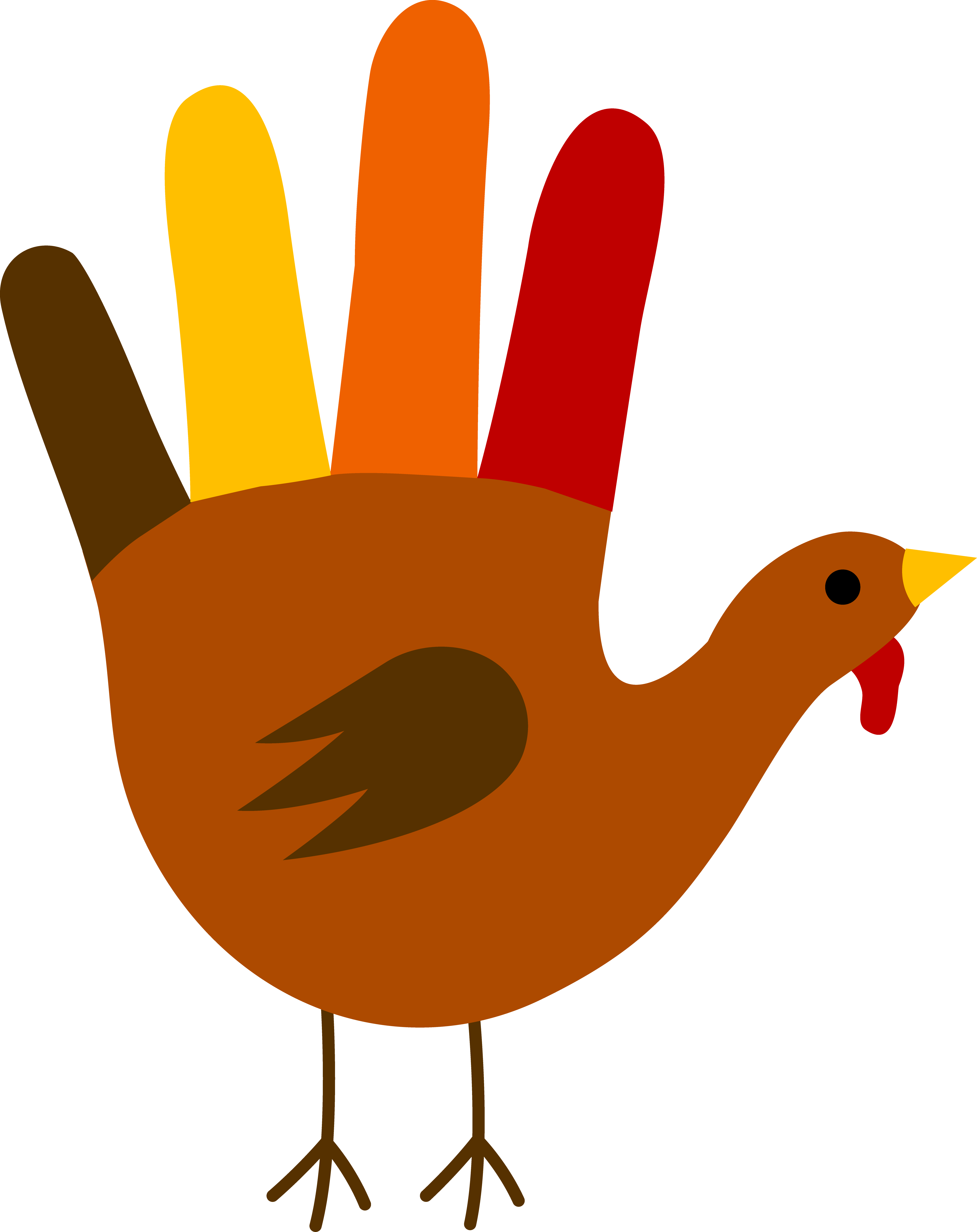  collection of hand. Clipart turkey body