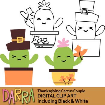 Clipart thanksgiving modern. Free cactus clip art