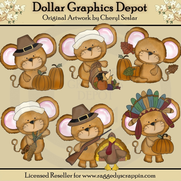 clipart thanksgiving mouse
