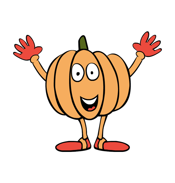 Excited clipart pleased. Clip art thanksgiving pumpkin