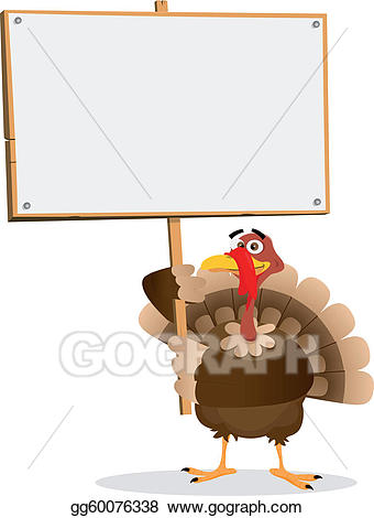 Clipart thanksgiving sign. Vector stock turkey 