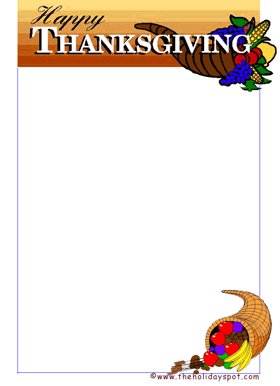 clipart thanksgiving stationery