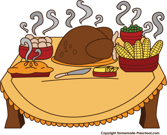 clipart thanksgiving table