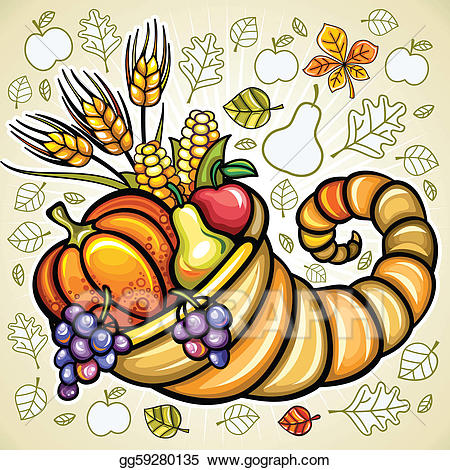 Vector stock illustration . Clipart thanksgiving theme
