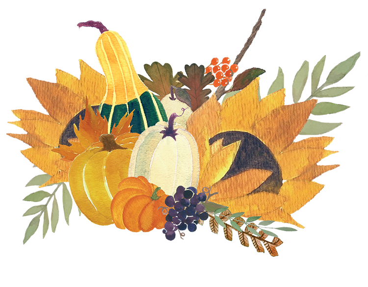 Clipart thanksgiving watercolor. Happy from all of