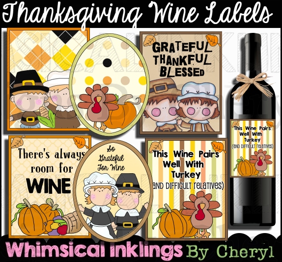 clipart thanksgiving wine