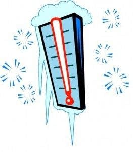 clipart thermometer below zero