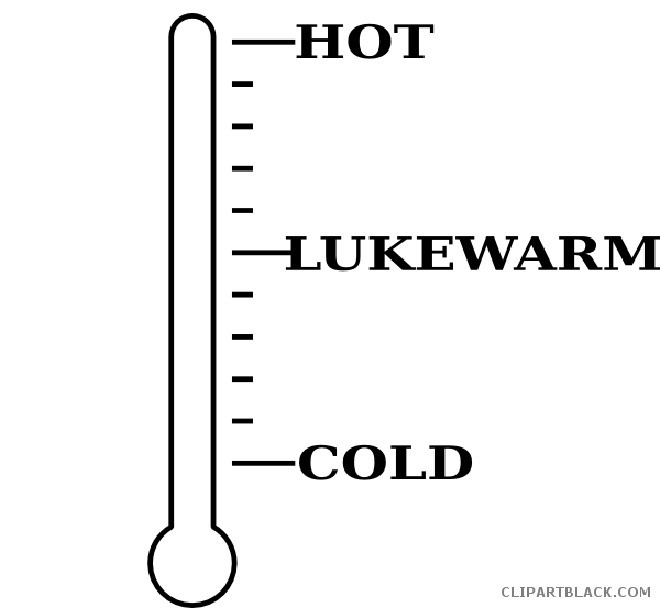 clipart thermometer black and white