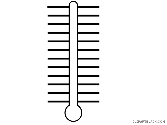 clipart thermometer black and white