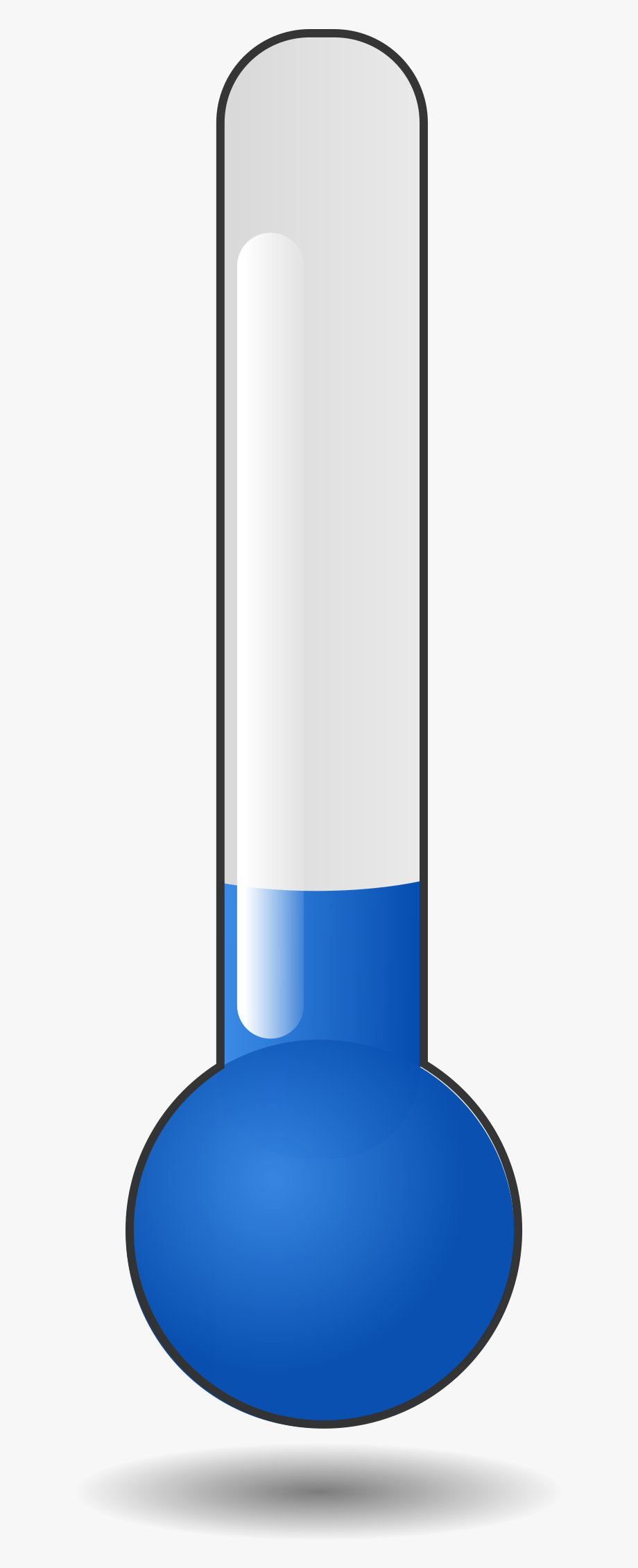 clipart thermometer blue