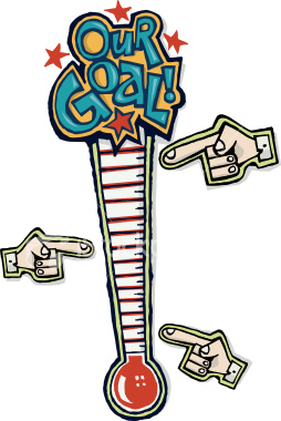 clipart thermometer fund