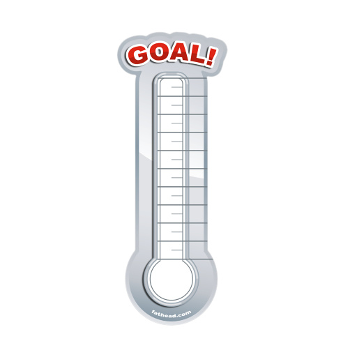 clipart thermometer goal tracker