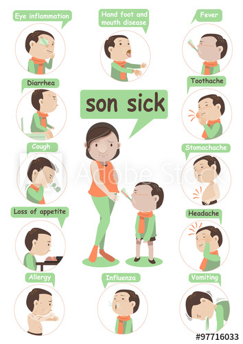 Son and were twelve. Clipart thermometer mother sick