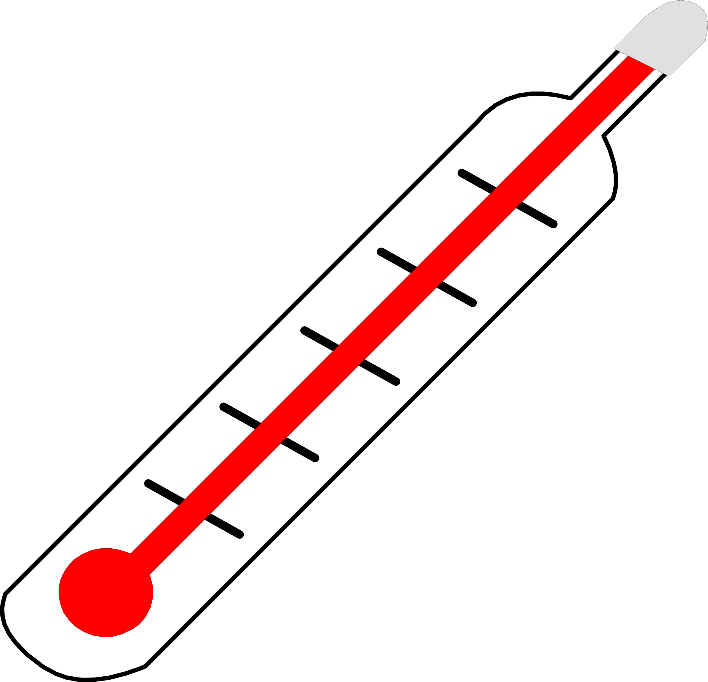 clipart thermometer outline