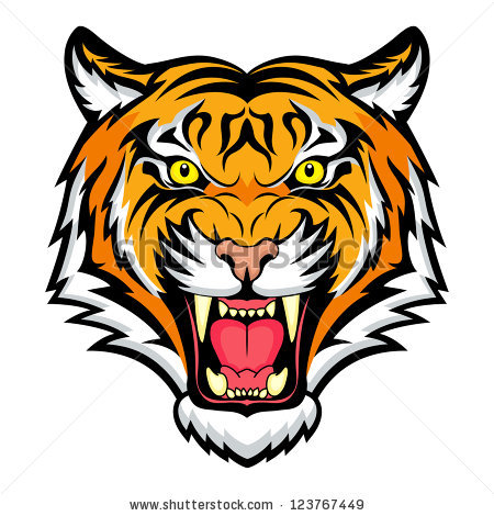 Face clip art library. Clipart tiger angry