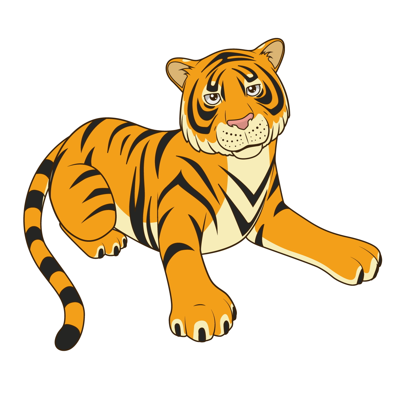 clipart tiger cartoon