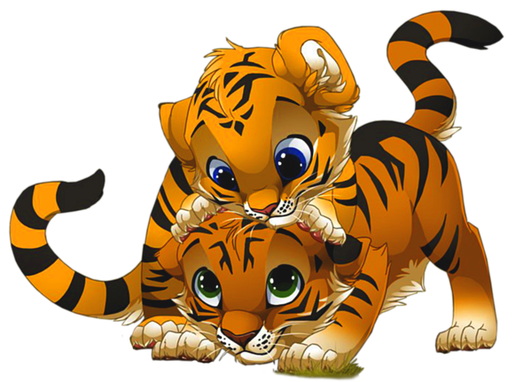 clipart tiger couple
