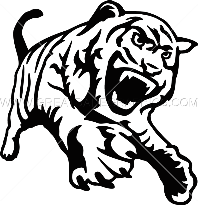 clipart tiger easy