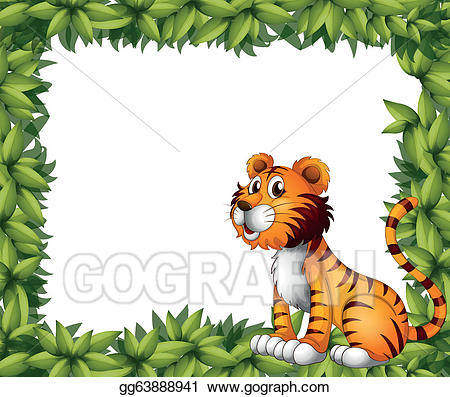 clipart tiger frame