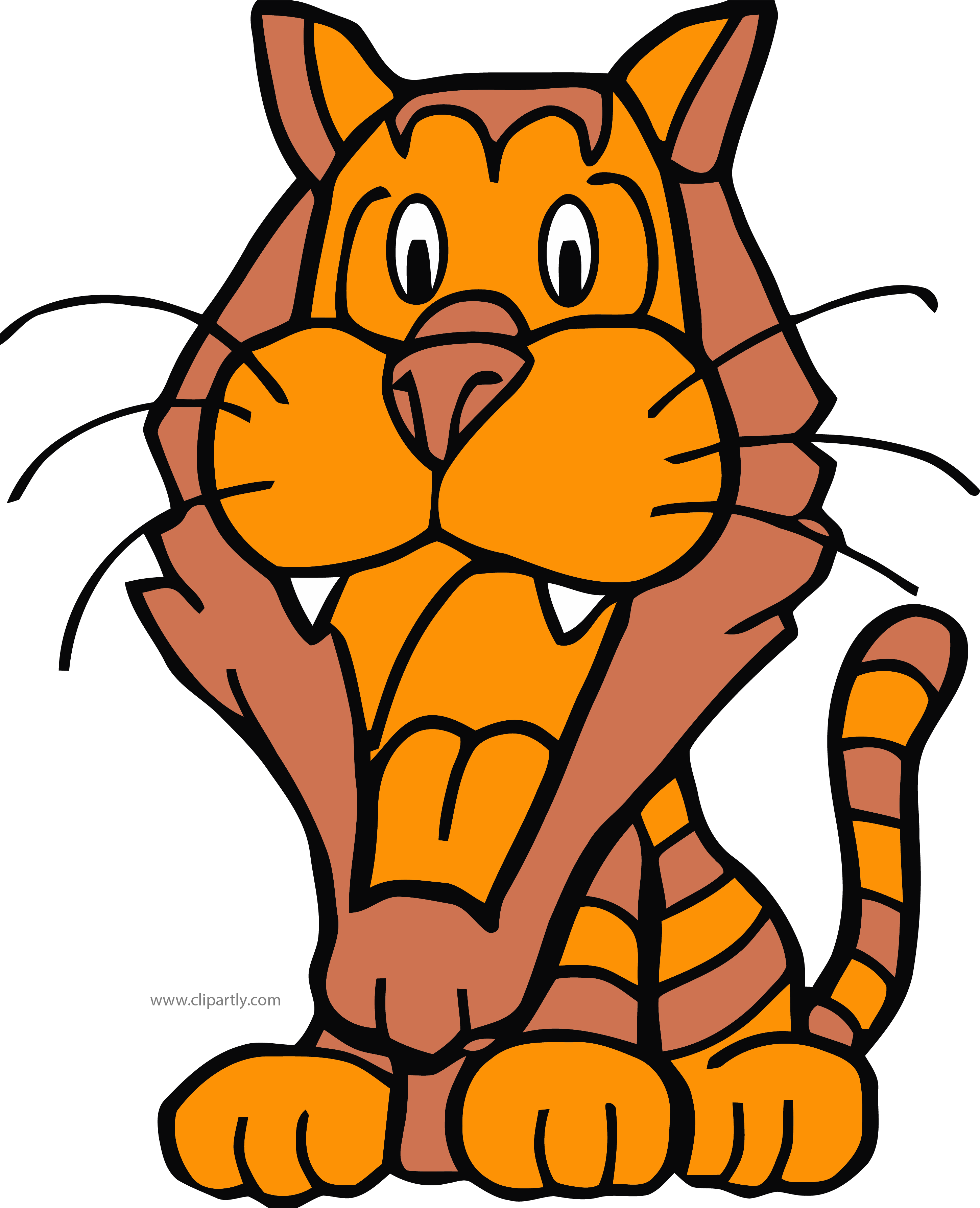 clipart tiger open mouth