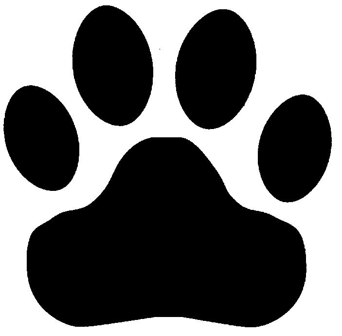 panther clipart paw print