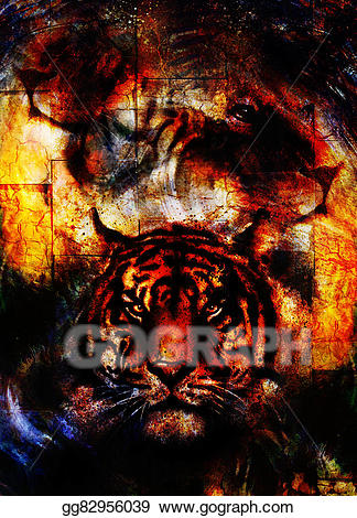 clipart tiger profile