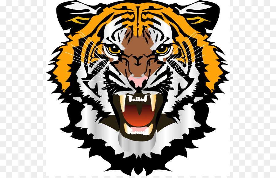 clipart tiger roaring