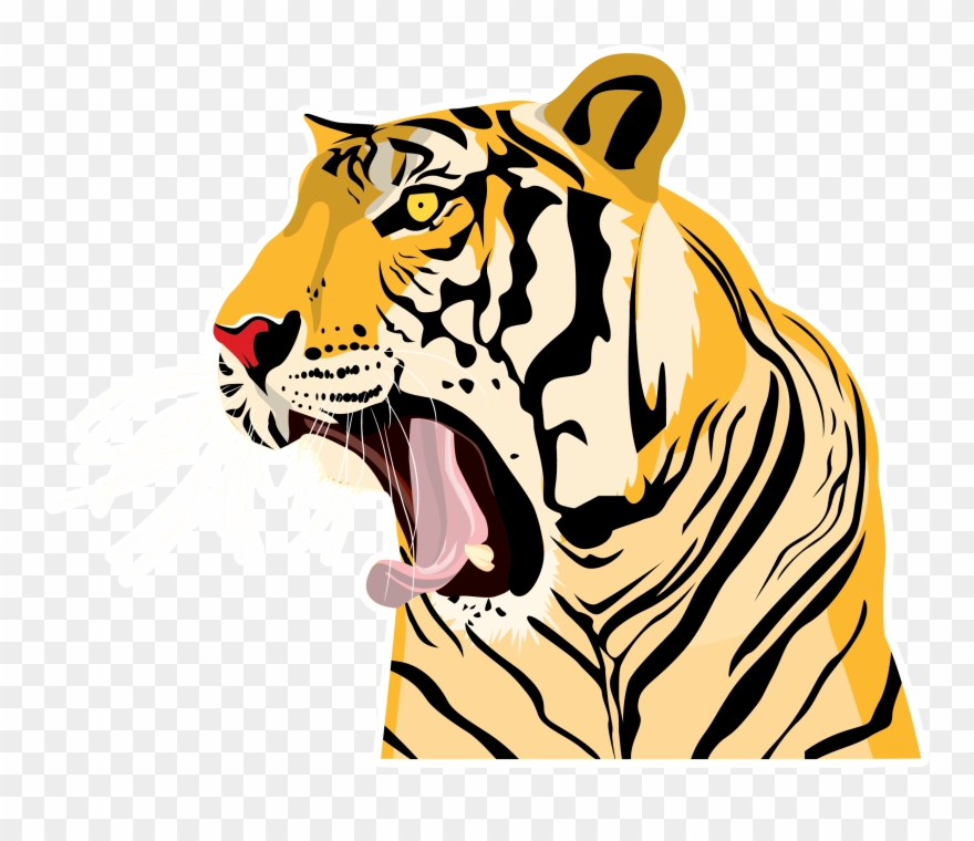 clipart tiger roaring