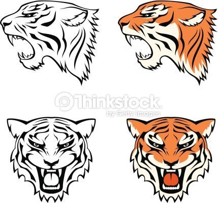 clipart tiger side