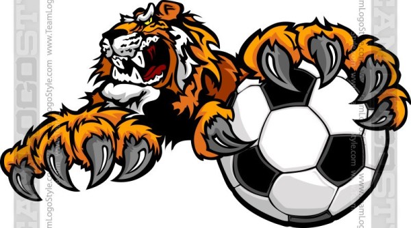 clipart tiger soccer