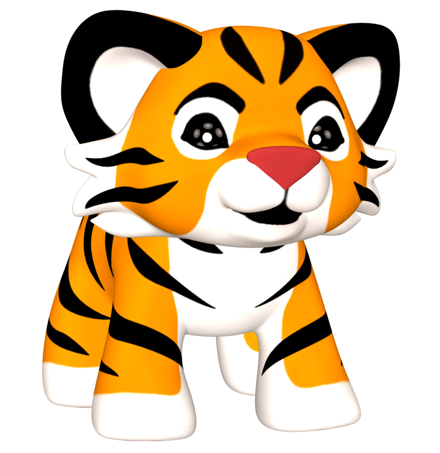 happy clipart tiger