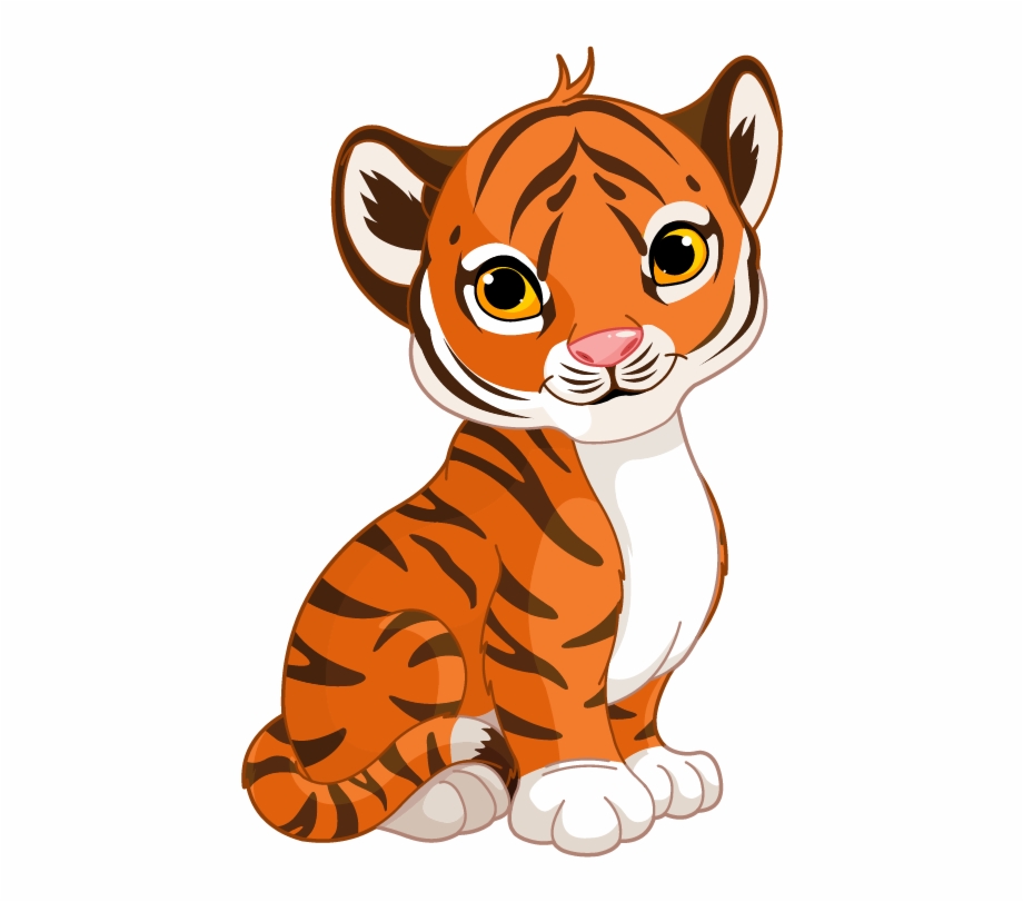 Cute cartoon free png. Clipart tiger tiger cub