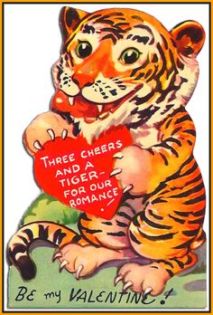 clipart tiger valentine