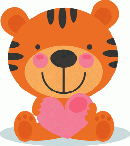 clipart tiger valentine