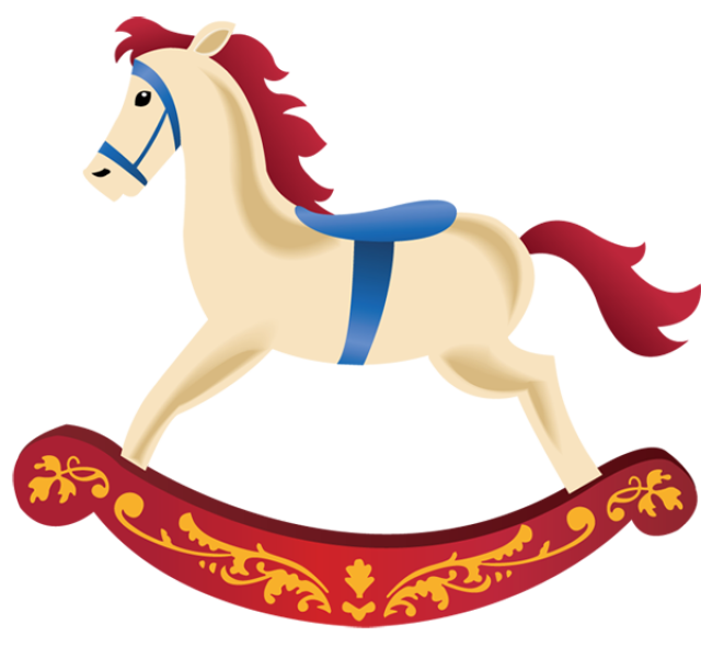 santa clipart horse