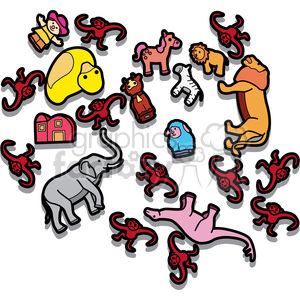 toy clipart messy