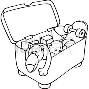 Toy clipart outline. Black and white of