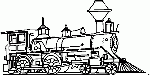 clipart train line art