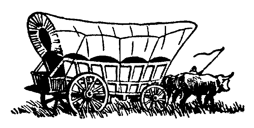 Pioneer Wagon Coloring Page, pioneer clip art black and white | Horse  coloring pages, Covered wagon, Coloring pages